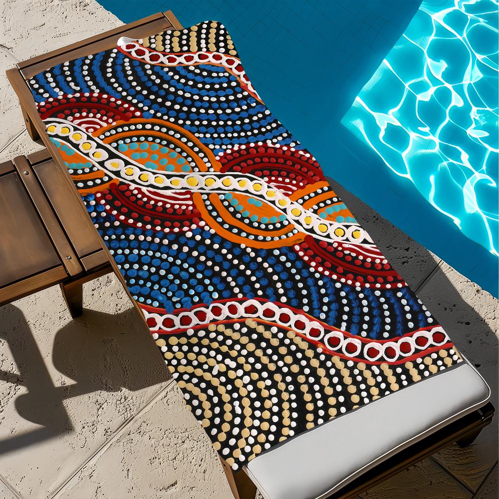 

Art A-Australian A-Aboriginal Towel Beach Quick Dry Soft Pool Towels Gift for Travel Gym Shower Camping sports W30*H60(CM)