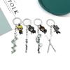 Anime Keychain Kimetsu No Yaiba Figure Kamado Tanjirou Weapon Pendant Keyring Car Key Holder Jewelry Accessories