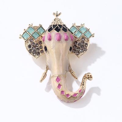 Vintage Enamel Elephant  Brooch For Women Classic Animal Metal Brooch Pins  Clothes Personality Jewelry Gifts