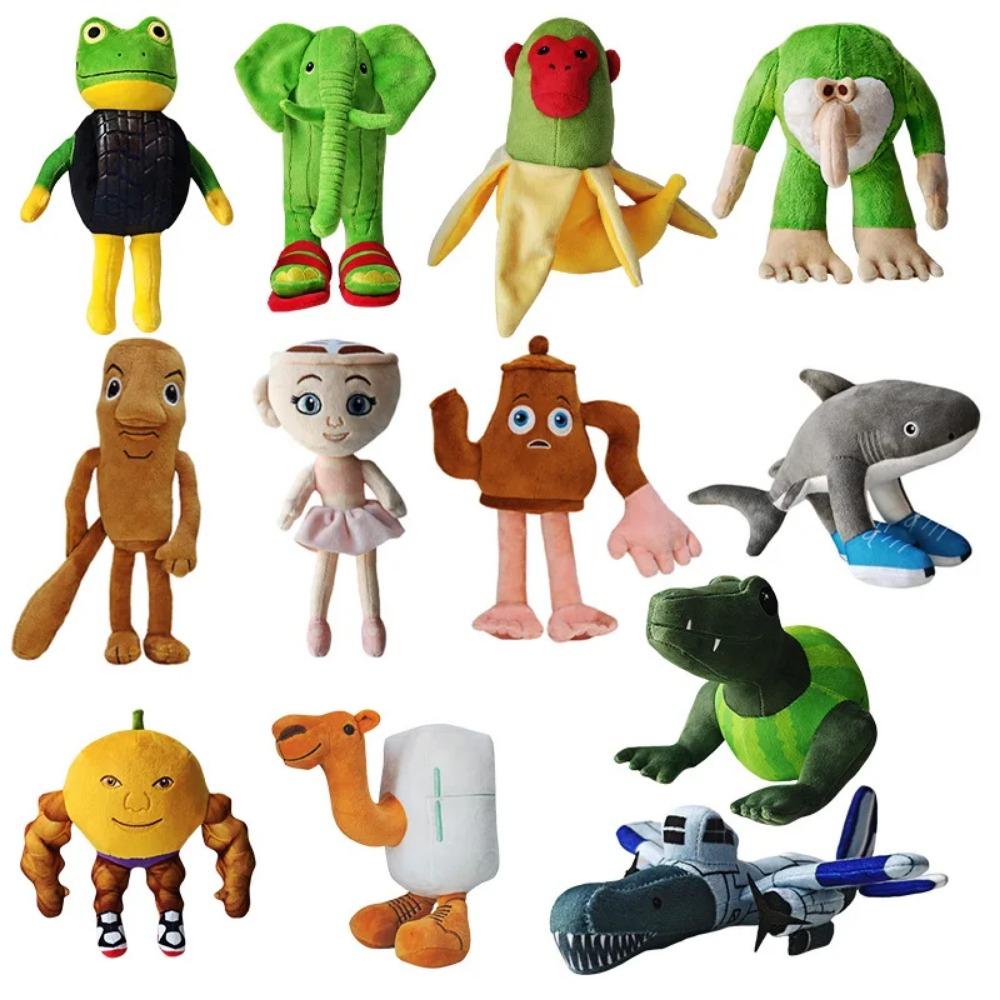 Anime Tung Tung Sahur Plyšové hračky Zvířata Šálek na kávu Vycpaná figurka Tralalero Tralala Žralok Plyšová panenka Merch Narozeninový Vánoční dárek