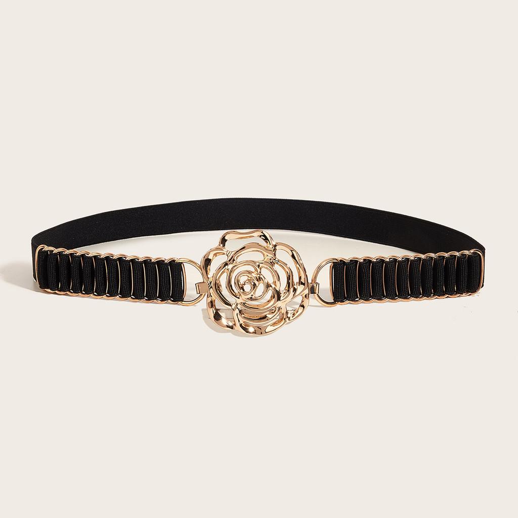 Waist Metallic Ladies Belt With Snap Button Closure For Dresses And Wear Casual
