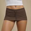 American Sports Casual Drawstring Low Waist A Line Anti Exposure Women Skort