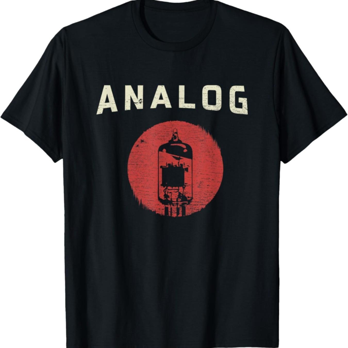 

Vacuum Tube Amp Analog Vintage Retro TShirt 100 Cotton ONeck Short Sleeve Summer Casual Mens Tshirt Streetwear 4XL