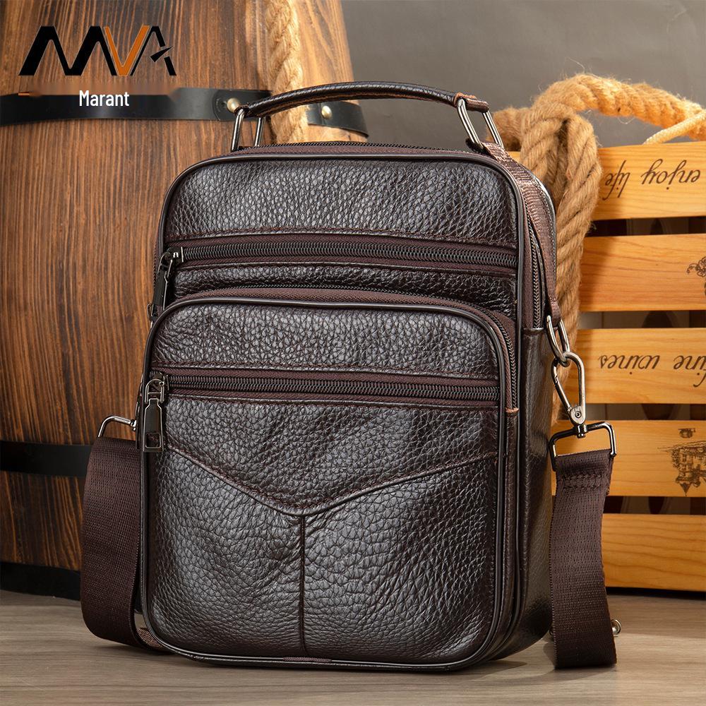 Men's Genuine Leather Crossbody Phone Bag - Business & Commute