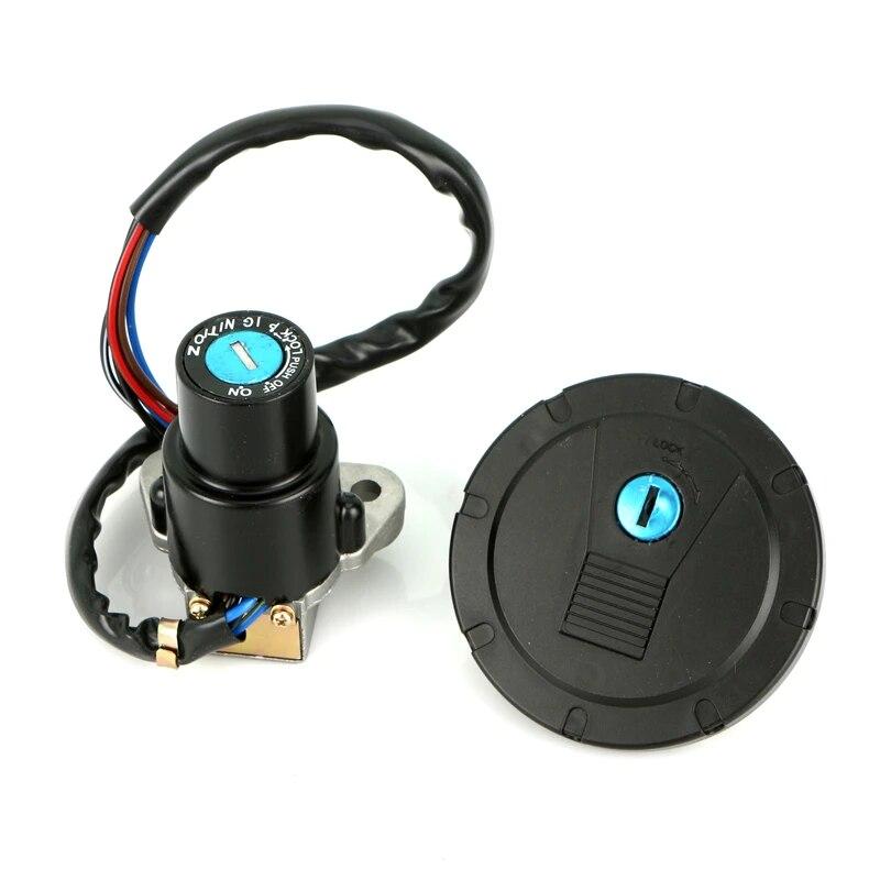 Motorcycle Ignition Switch Fuel Gas Cap Cover Lock With Key For KAWASAKI KLR650 KLR 650 1987-2007