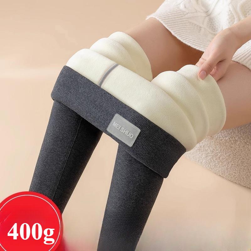 Lamb's Wool High-waisted Extra-thick Bottoms Women's Outer Wear Fall and Winter Padded and Thickened Large Size Elastic Thin Warm Cotton Pants