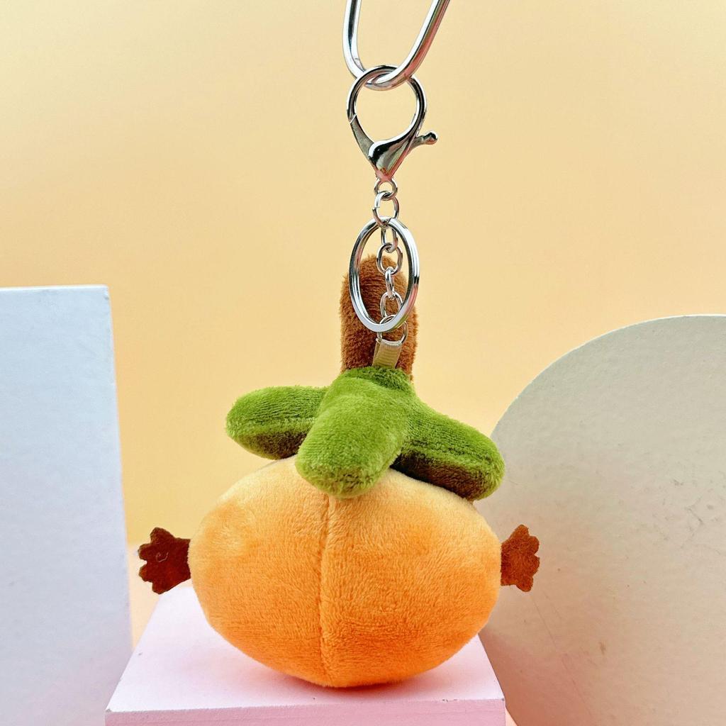 Charming Lucky Orange Plush Pendant Keychain Toy - Quirky and Adorable Accessory Gift