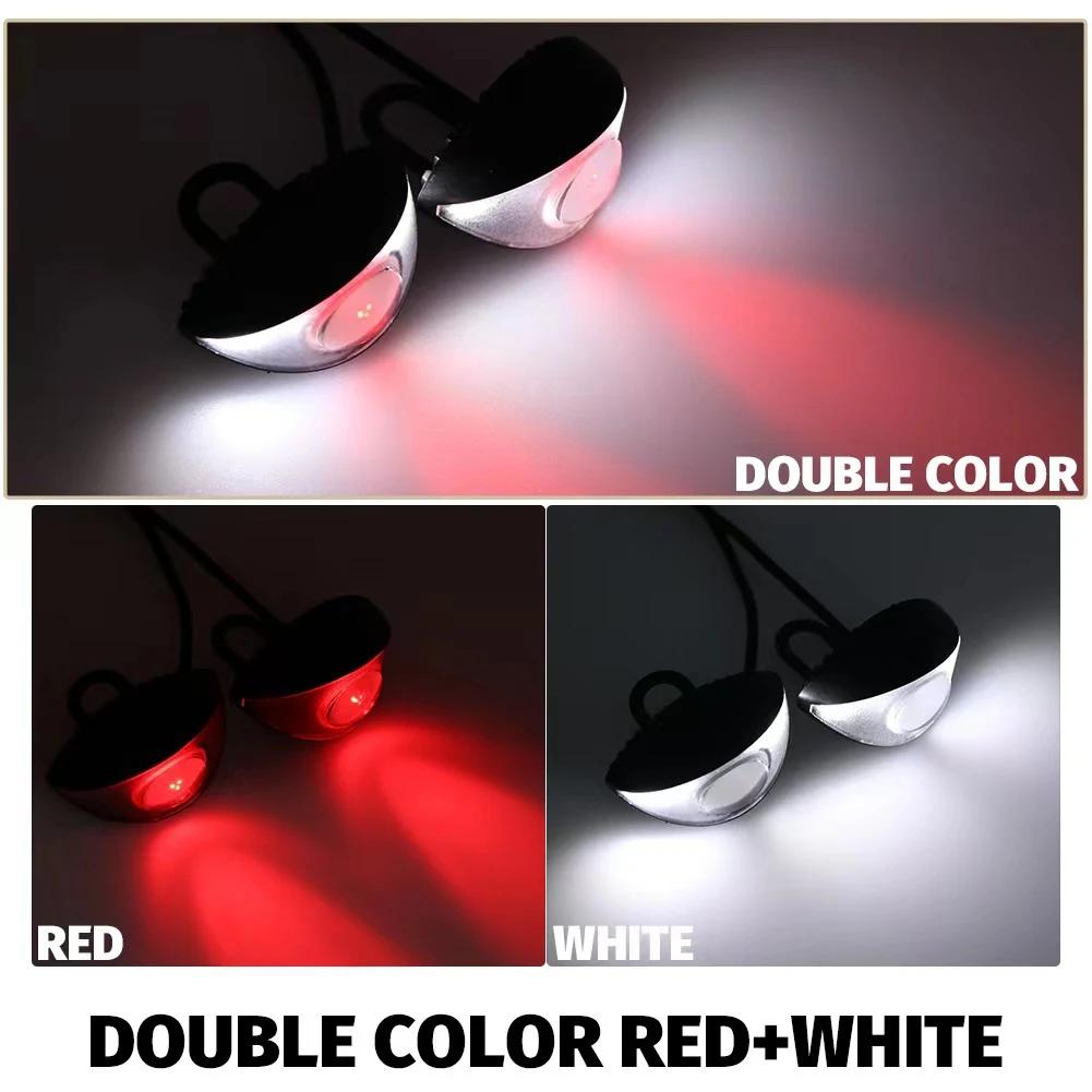 2PCS Motorcycle Rearview Mirror LED Eagle Lights Electric Bike Turn Signal Brake Light Headlight Strobe Light Universal