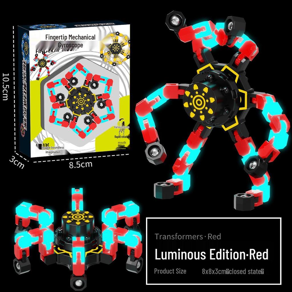Deformable Luminous Gyro Toy: Educational Mechanical Fidget for Kids