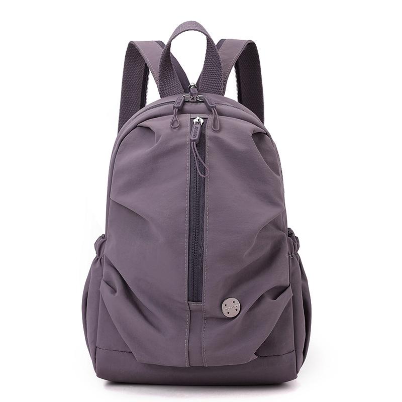 Pleated Lightweight Women's Multifunctional Backpack with Chest Bag – Minimalist and Versatile Design