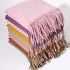 Winter Scarf For Women Cashmere Warm Solid Pashmina Blanket Wraps Female Thick Soft Bufanda Big Tassel Shawl Long Poncho Echarpe