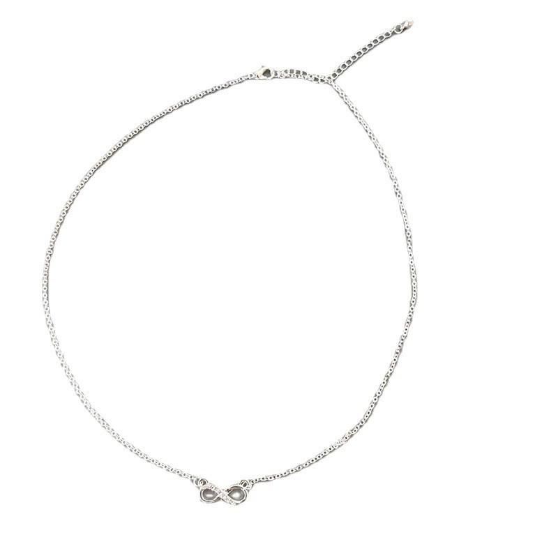 Elegant Mobius Infinity Diamond Necklace