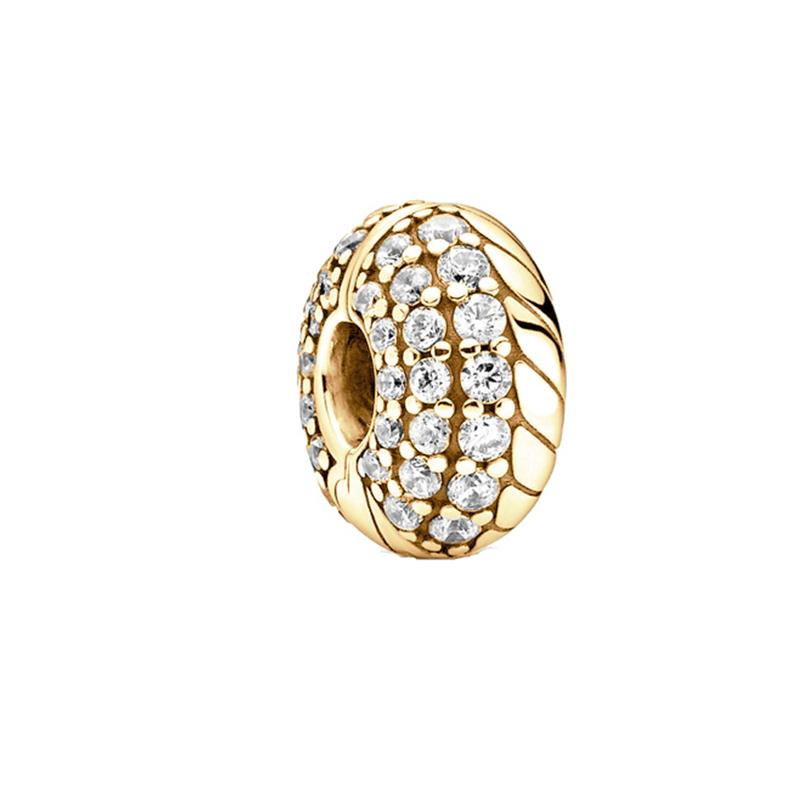 

НОВЫЙ Позолоченный Сверкающий Розовый Воздушный Шар и Распустившаяся Роза Крупная Шарм-Бусина Подходит для Оригинального Европейского Браслета DIY Циркон