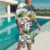 2026 Summer New Men's Short-Sleeved Set with 3D Heart Pattern