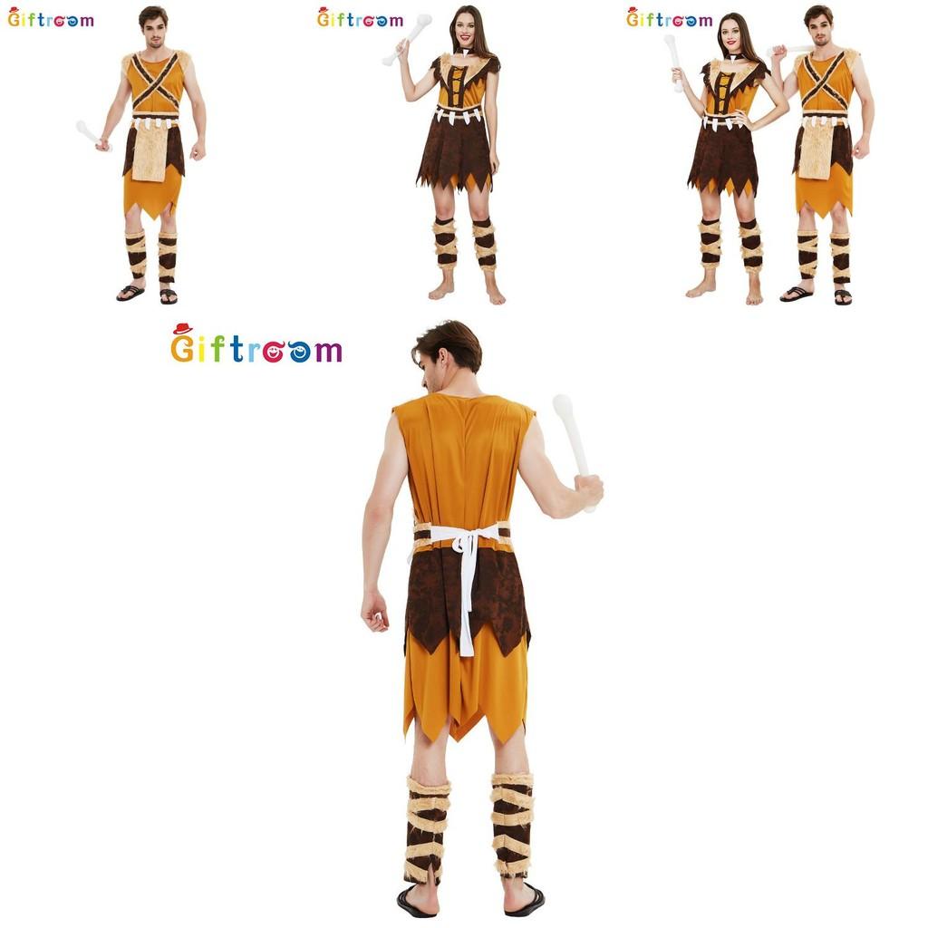 Trendy Unisex Primitive Costume For Couples Featuring Game Theme Design And Comfort