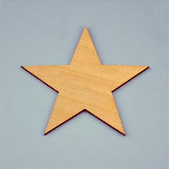 200 buc/set Așchii de lemn Formă de stea Ușor de vopsit Aplicație largă Stele mici din lemn Ornamente neterminate Decor pentru casă