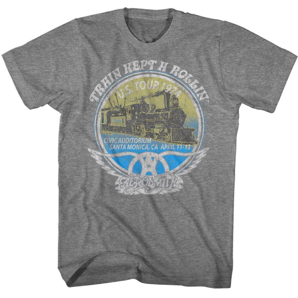 Aerosmith Rollin Music T-shirt Tops Tees Men's Women's Unisex