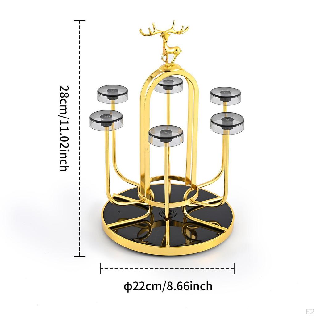Cup Rack Stand Coffee Mug Holder Nonslip Display Drainer Draining for Drinkware Cafe Shop
