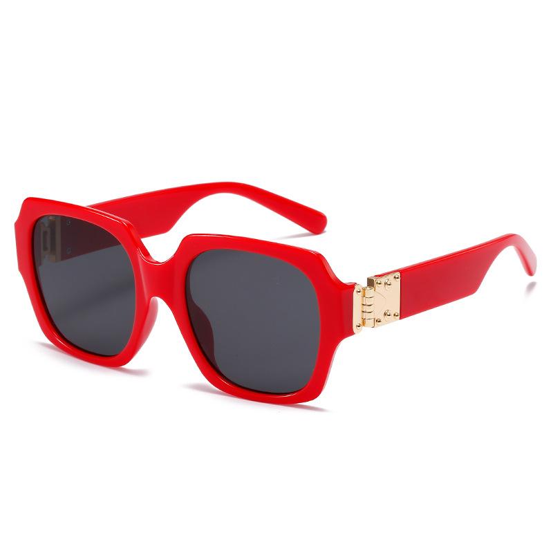 New Fashion Box Sunglasses European And American Men'S And Women'S Large Frame Flat Top Sunglasses Internet Celebrity Street Sunglasses