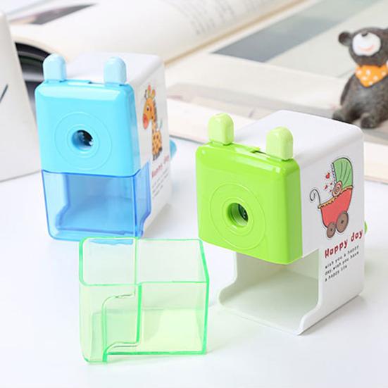Pencil Cutter Labor-saving Anti-skid with Drawer Holder Comfortable Grip Cartoon Sharpening Detachable Rotary Pencil Sharpener Machine Accessories