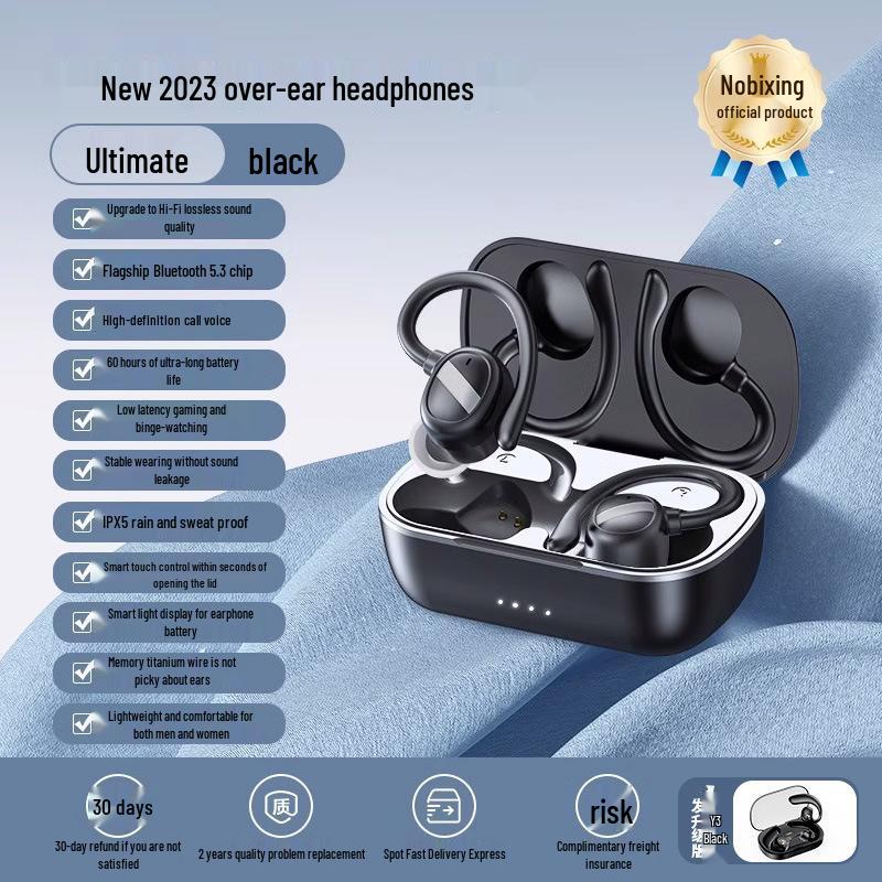 2025 Sport Wireless Headphones: Over-Ear Bluetooth for Running; Secure Fit, Comfortable Long Wear for Men and Women