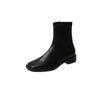 New Women Ankle Boots Fashion Female Flat Heel Low-Heel Shoes Lady Boots Leather Woman Low-heel Keep Warm Ankle Boots