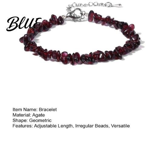 Durable Bracelet Women Irregular Beads Decor Adjustable Length Non-fading Wrist