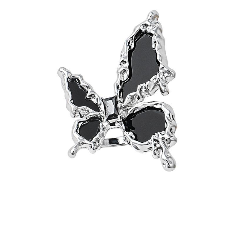 

Увеличенное регулируемое кольцо Black Butterfly Iron Bone Fun