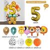 Cross-border Forest Animal Party Balloon Set: Aluminum Number Balloon Columns for Birthday Decor