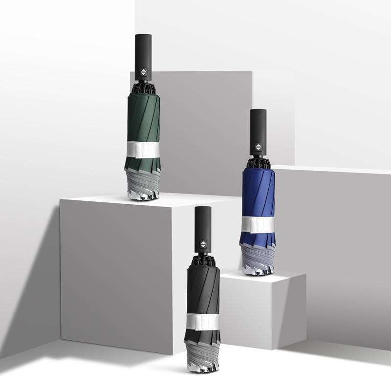 Ten-bone Automatic Umbrella Three-fold Car Reverse Umbrella Folding Business Umbrella