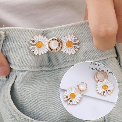 Tighten Waist Button Adjustable Waist Clip for Skirt Pants Jeans Women Metal Pins Detachable Vintage Clothing Accessories