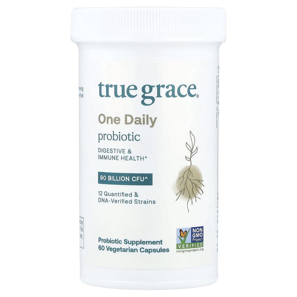True Grace Daily Probiotic One, 60 Veggie Capsules
