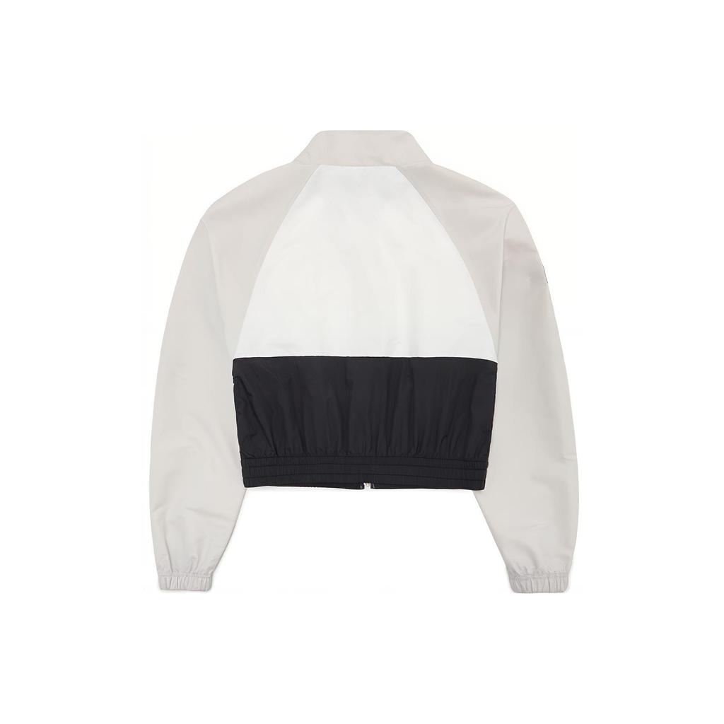 MLB New York Yankees Color Block Vintage Sports Casual Short Stand Collar Jacket Women Jacket Black 3FWJB0421-50BKS