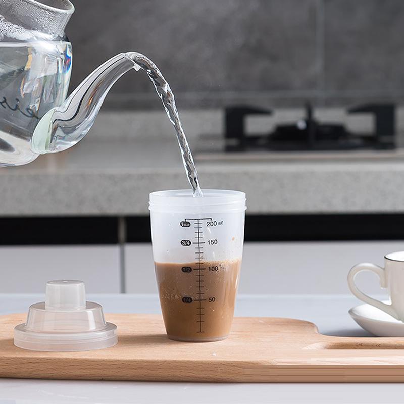 200Ml Durable Cocktail Shaker Milk Tea Cocktail Mixer Shaker Cup With Scale For Bar Bartender Practical Barware Shaker