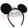 Set of 24 Mickey and Minnie Mouse Costume Deluxe Fabric Ear Headbands in White Polka Perfect for Boys and Girls Birthday Baby Shower and Halloween
