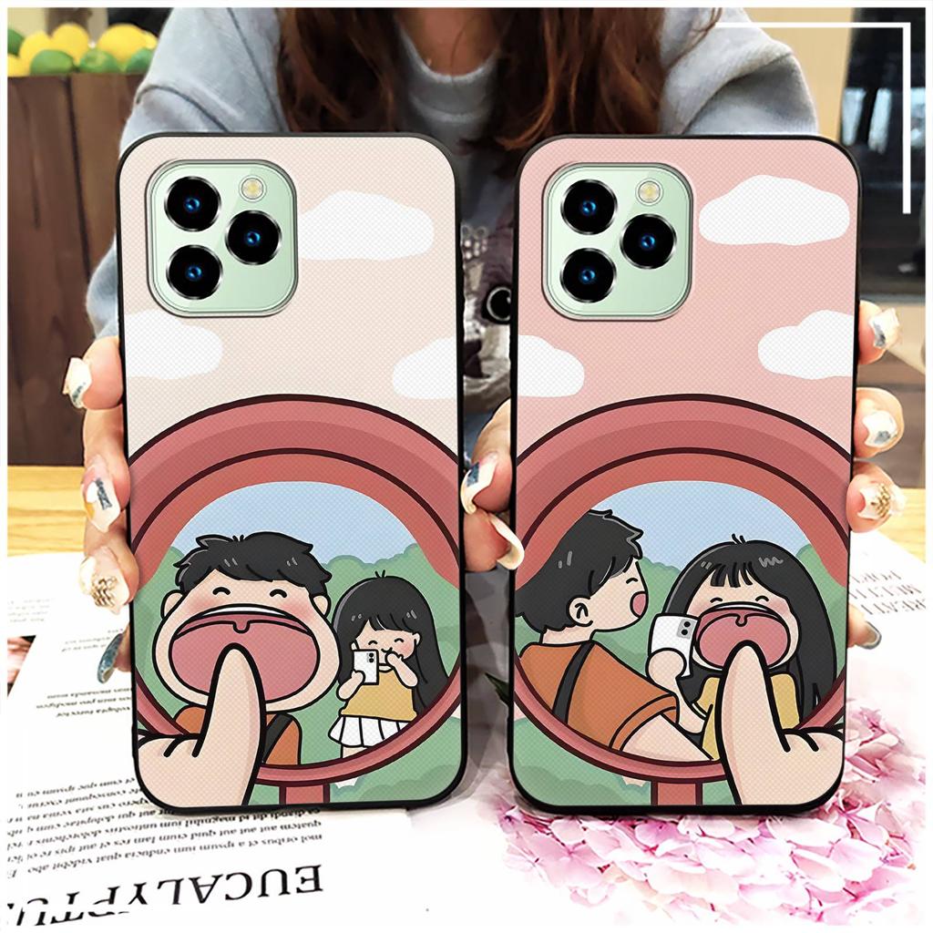 TPU Couple Phone Case For Oukitel C21 Pro Soft case Cartoon Cute Fashion Design Dirt-resistant Protective Anti-dust