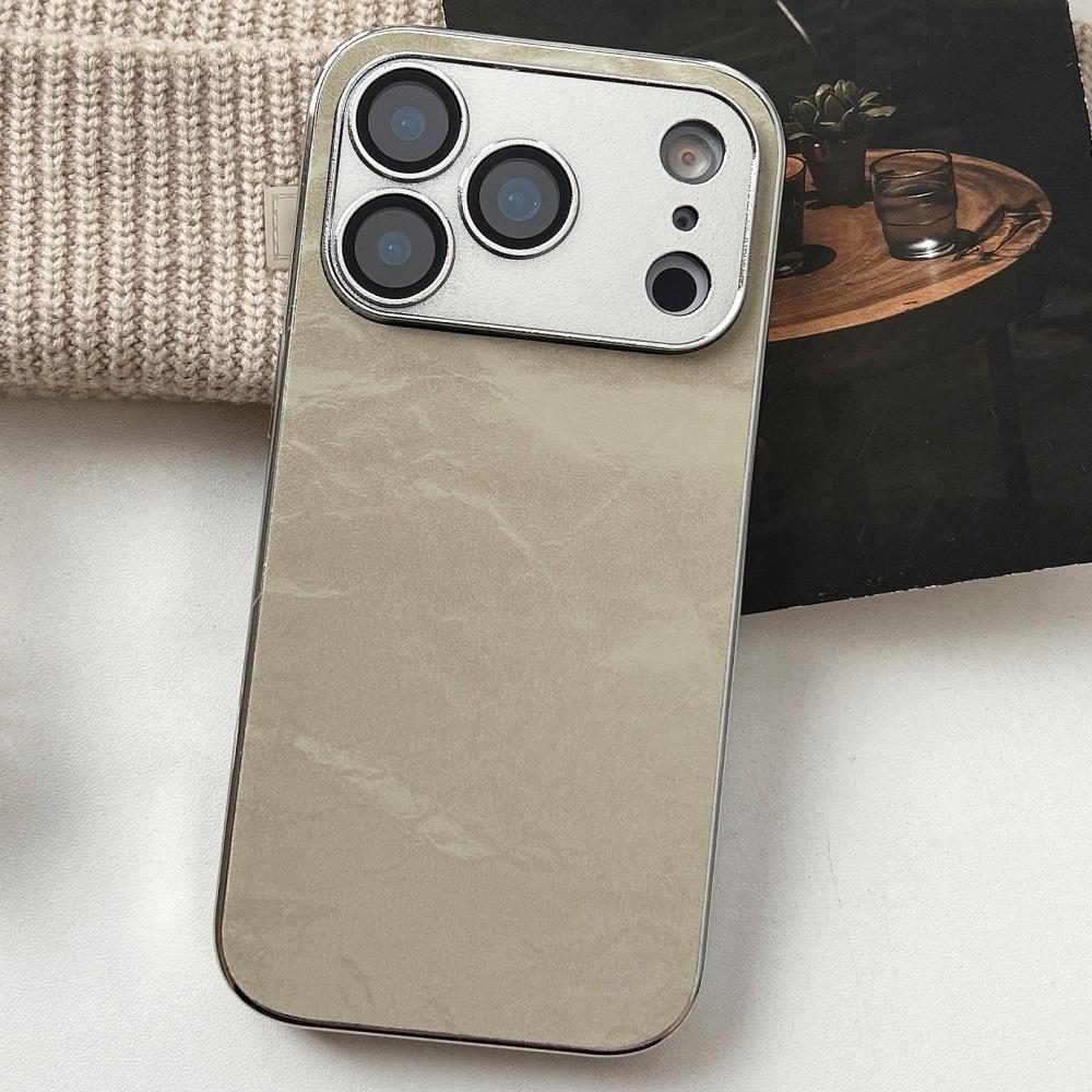 Luxury Aurora Snow Mountain Pattern Case For iPhone 17 Air 16 15 14 13 12 Pro Max 11 17Pro Plating Armor Camera Glass Capa Funda
