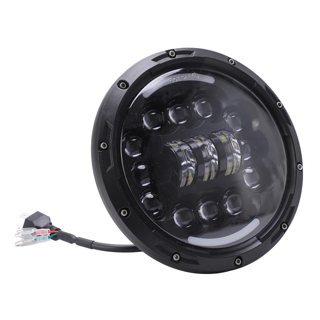 7in 12 LEDs Motorcycle Headlight 6500K?7000K 4400LM IP67 Protection Replacement for Wrangler