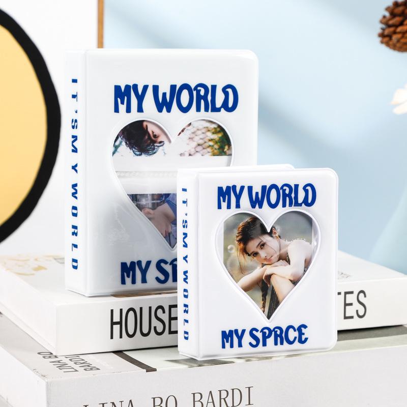 

Heart-Shaped Mini Photo Album for Polaroid Postcards and Tickets 3-inch 36 slots