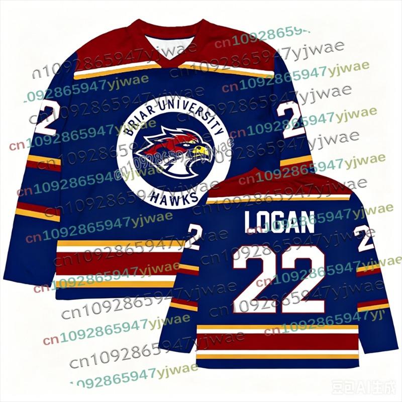 Cosplay Fuori Sede Briar University Maglia da Hockey Graham 44 22 DI LAURENTIS 66 Tucker46 Maglietta a Maniche Lunghe Maglia da Uomo