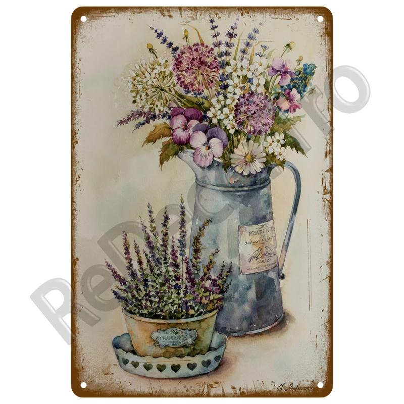 Metal Sign For Bar Home Wall Decor Art Tin Signs Flower Poster Gift Birds Vintage Metal Plaque Plates Decor Garden Flower Rules