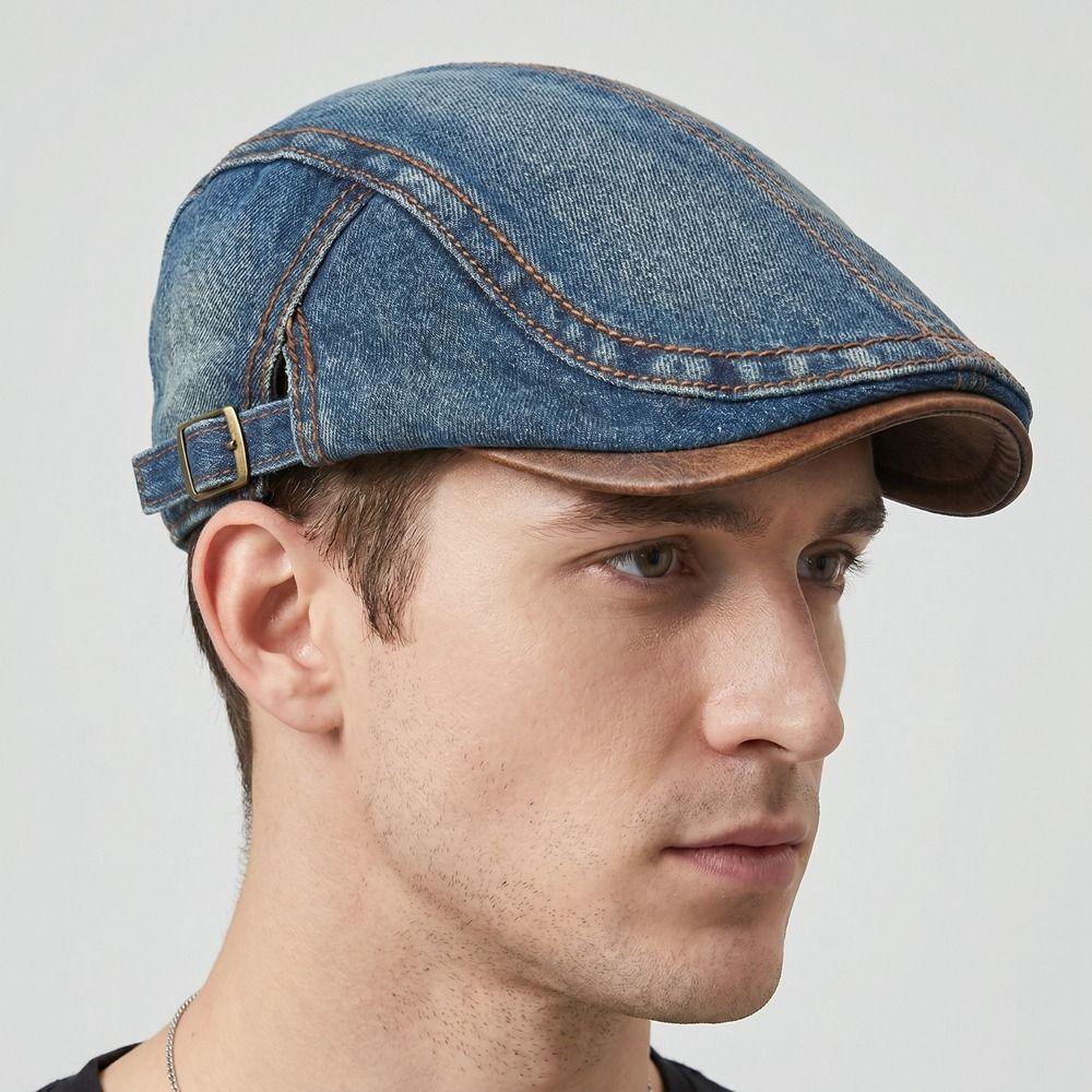 Cotton Painter Beret British Style Peaked Cap Casual Flat Cap Summer