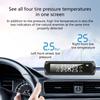 Wireless External Tire Pressure Monitoring System Color Screen Solar USB Double  Charging Vehicles Tire Pressure Monitor