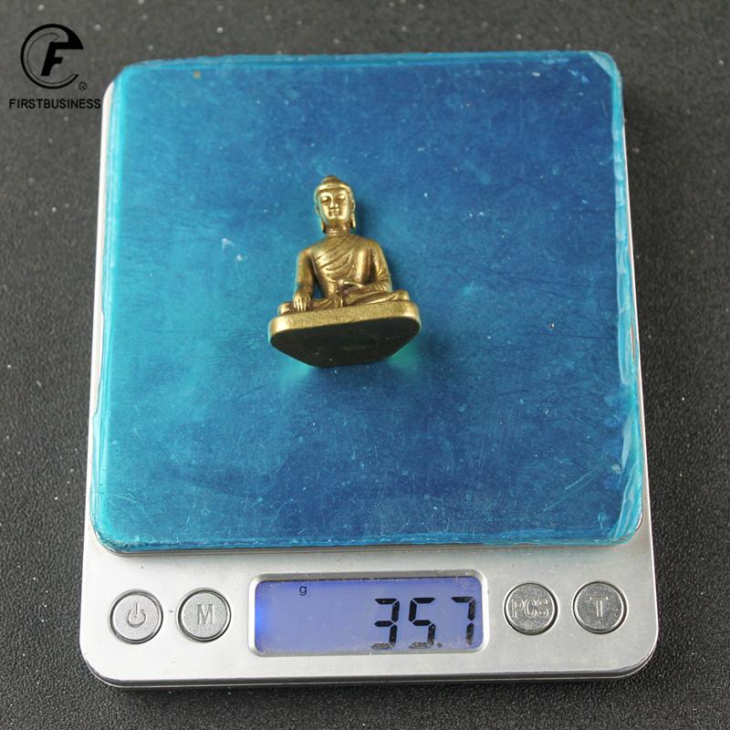 Solid Pocket Pure Brass Sakyamuni Buddha Figurines Miniatures Desktop Ornament Antique Copper Dharma Master Statue Decorations