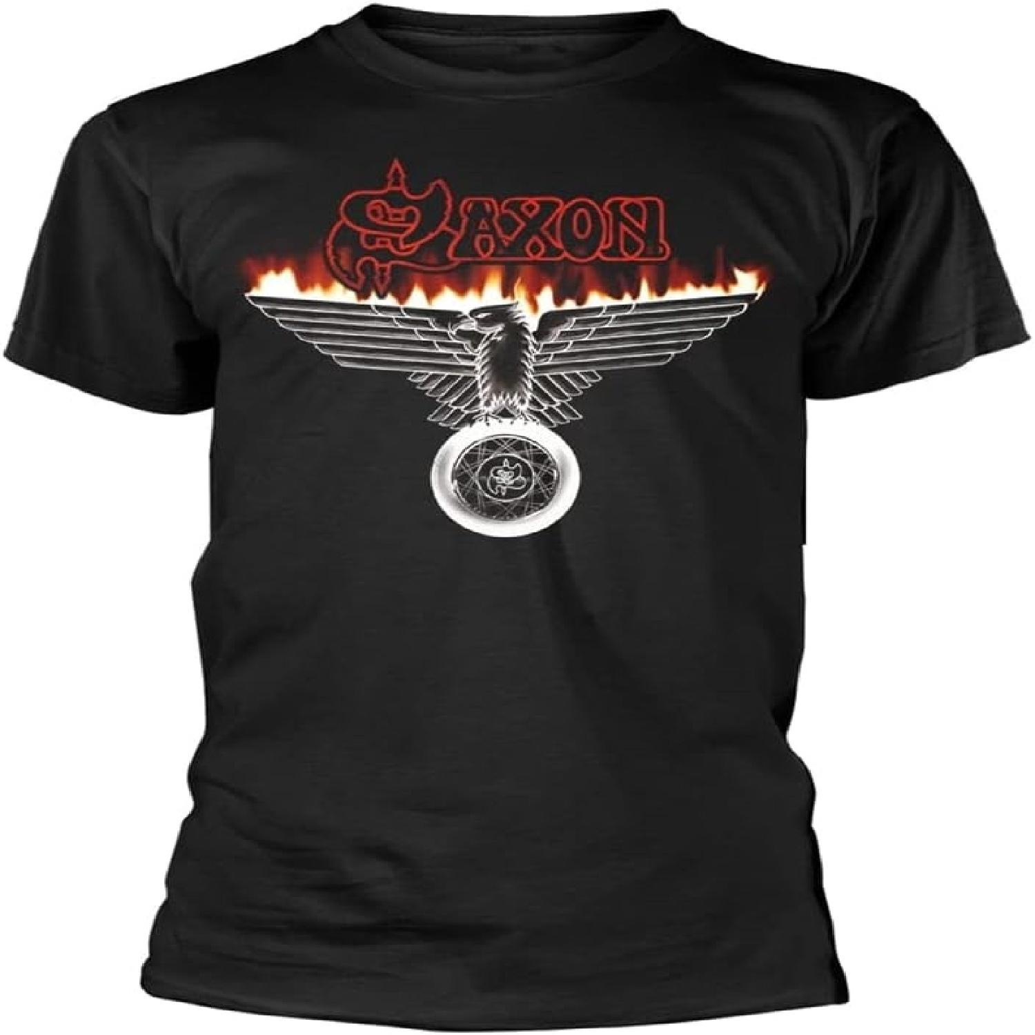 Мужская футболка Saxon с официальным логотипом группы Eagle, размер S
