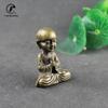 Copper Little Monk Buddha Statue Miniature Figurine Home Decoration Tea Pet Brass Casting Living Room Desk Feng Shui Decor Craft