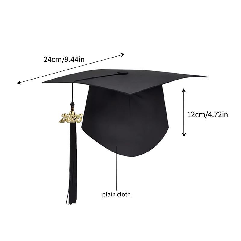 1/2/3Pc Class Of 2026 Black Golden Satin Sash Bachelor Cap With Tassel Graduation Shoulder Strap Congrats Grad Party Photo Props