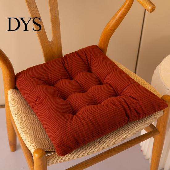 Anti-skid Seat Protector Corduroy Chair Cushion with Ties, Soft Square Pad, Non-Slip Washable Dining Pad Warm for Reading Nook Floor, Office
