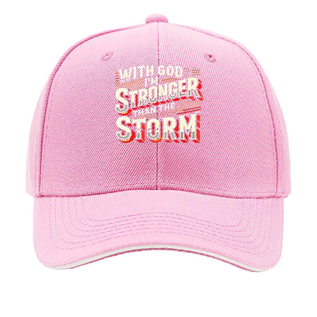 Storm Inspirational Text Art Sandwich Baseball Cap One Size розовый