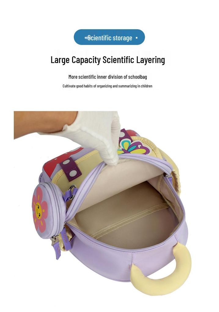 Cartoon Kids' Backpack: Breathable, Large Capacity, Ages 1-3
